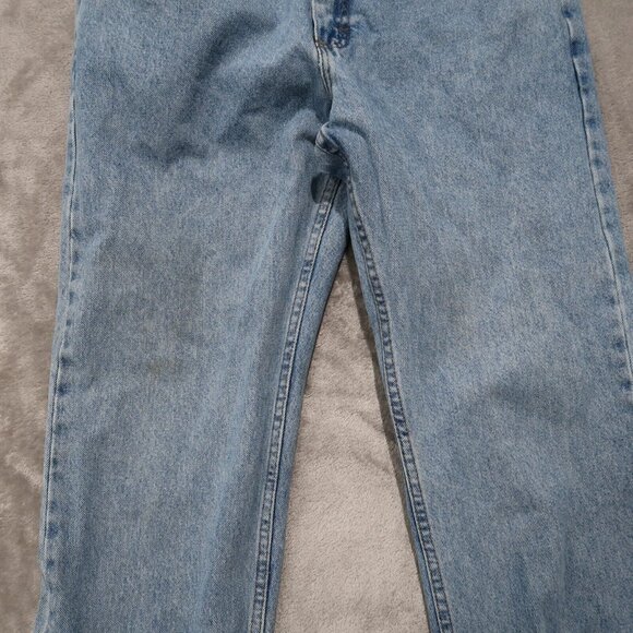 Lee Jeans Mens 36x32 Blue Straight Leg Regular Fit Light Wash Rancher Workwear - Picture 15 of 16